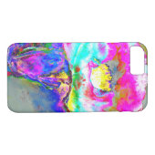 Coques Case-Mate iPhone Elégant tableau turquoise rose abstrait (Dos (Horizontal))