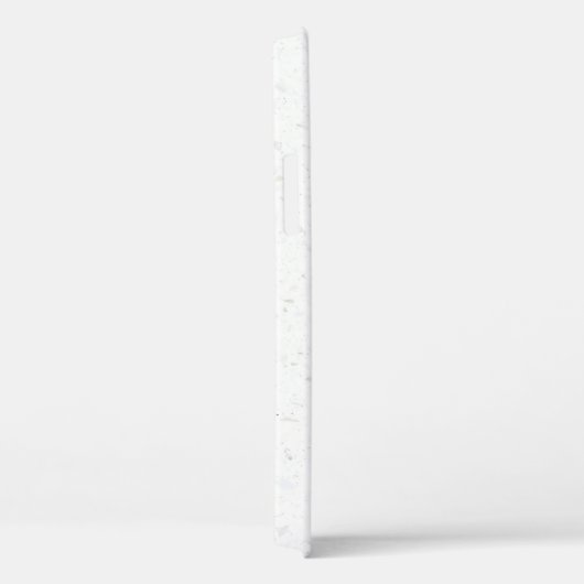 Coques Case-Mate iPhone Élégant Terrazzo Simple Pierre Grey Nom Monogramme (Verso / Droite)