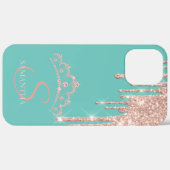 Coques Case-Mate iPhone Elégant Tiara Rose Gold Parties scintillant Drives (Verso / Droite)