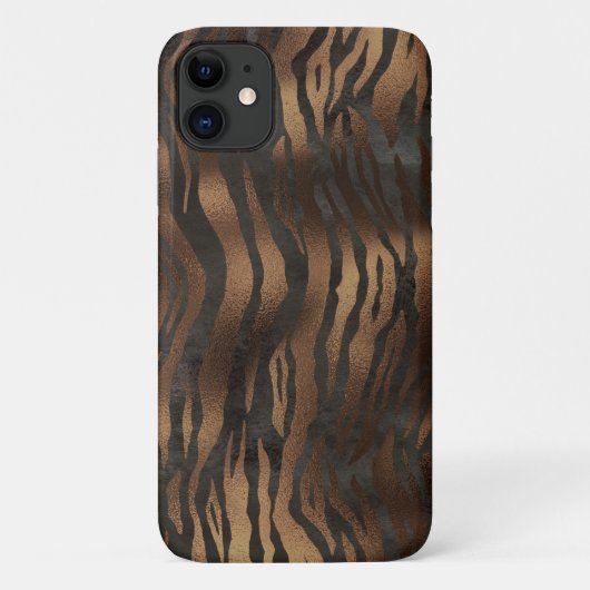 Coques Case-Mate iPhone Élégant Tiger Chic Bronze Noir élégant (Dos)