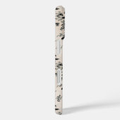 Coques Case-Mate iPhone Élégant toile noir blanc monogramme rouge (Verso / Droite)