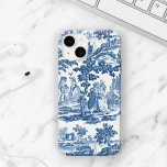 Case-Mate iPhone Case Elégant Toile Vintage Bleu et Blanc<br><div class="desc">Vintage historique 18ème siècle français bleu et blanc toile de jouy design avec dames et messieurs en élégance robe d'époque parmi les arbres,  un lac et ruines de pierre classique.</div>
