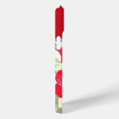 Coques Case-Mate iPhone Elégant tourbillon rouge floral monogramable (Verso / Droite)