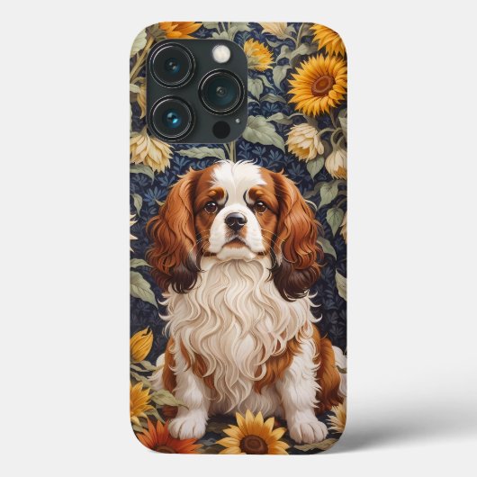 Coques Case-Mate iPhone Élégant tournesol Cavalier King Charles Spaniel (Verso)