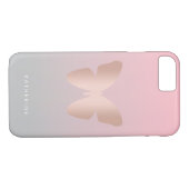 Coques Case-Mate iPhone Elegant, trendy rose gold butterfly (Dos (Horizontal))