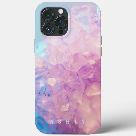 Coques Case-Mate iPhone Elégant Turquoise et Pierre violette Abstrait (Verso)