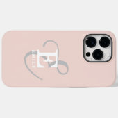 Coques Case-Mate iPhone Élégant Unique Monogramme Feminine Blush Rose (Verso (horizontal))