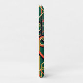 Coques Case-Mate iPhone Elégant vert et or Art Déco géométrique (Dos/Gauche)