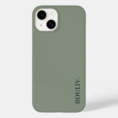 Coques Case-Mate iPhone Élégant Vert Forêt Profond Minimaliste ROULIV iPho (Verso)