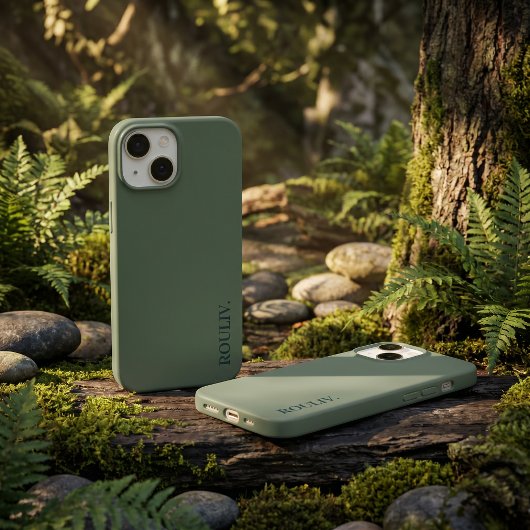Coques Case-Mate iPhone Élégant Vert Forêt Profond Minimaliste ROULIV iPho