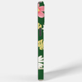Coques Case-Mate iPhone Élégant vert moderne rose floral (Verso / Droite)