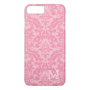 Coque iPhone 7 Plus Élégant Vintage Damask Monogram Motif