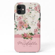 Élégant Vintage rose Floral Rose Nom