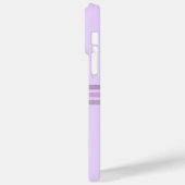 Coques Case-Mate iPhone Élégant violet clair rayé initial (Verso / Gauche)