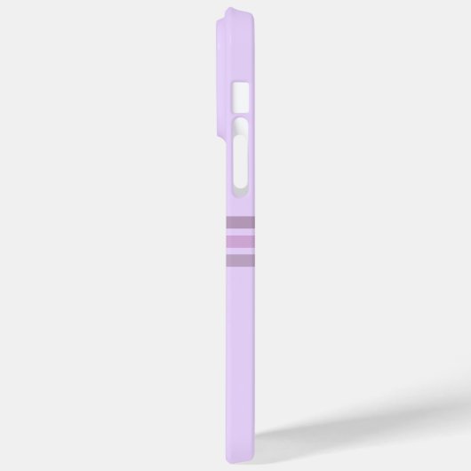 Coques Case-Mate iPhone Élégant violet clair rayé initial (Verso / Gauche)