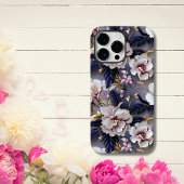 Coques Case-Mate iPhone Élégant violet et crème orchidée florale