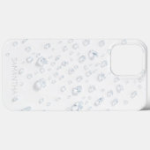 Coques Case-Mate iPhone Elegant White Glitter Phone Case with Custom Name  (Verso (horizontal))
