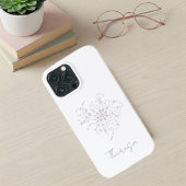 Coques Case-Mate iPhone Elegant White Glitter Phone Case with Custom Name 