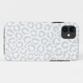 Coques Case-Mate iPhone Elegant White Gray Leopard Cheetah Animal Print (Dos (Horizontal))