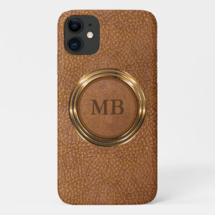 Case-Mate iPhone Case Élégante apparence de cuir de style monogramme