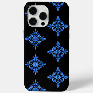 Coque iPhone 15 Pro Max Elégante aquarelle bleue Portugaise Fête des Mères