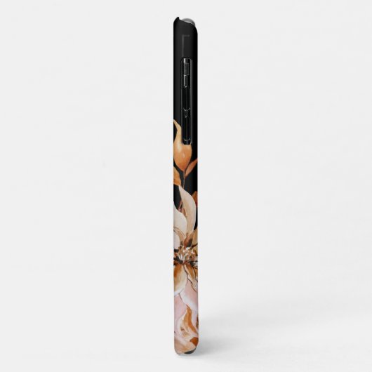 Coques Case-Mate iPhone Elégante aquarelle d'automne Floral avec nom (Dos/Gauche)