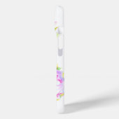 Coques Case-Mate iPhone Elégante aquarelle fleurie de pivoine rose (Verso / Gauche)