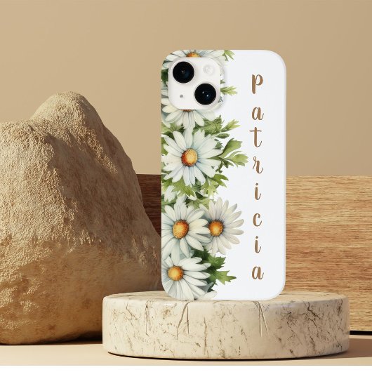 Coques Case-Mate iPhone Elégante aquarelle Fleurs marguerites