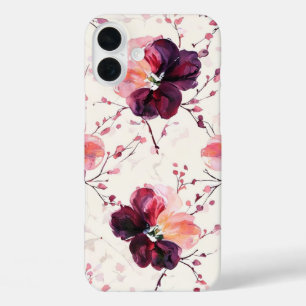Coques iPhone 16 Plus Elégante aquarelle Floral & Branches Motif