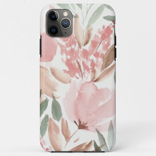 Coques Case-Mate iPhone Elégante aquarelle florale (Dos)