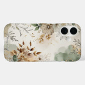 Coques Case-Mate iPhone Elégante aquarelle florale rustique (Verso (horizontal))