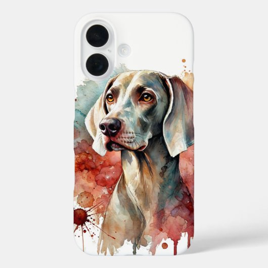 Coques Case-Mate iPhone Elégante aquarelle Weimaraner (Verso)