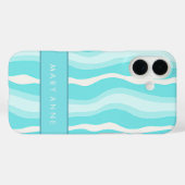 Coques Case-Mate iPhone Élégante bande verticale ondulée rétro (Verso (horizontal))