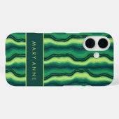 Coques Case-Mate iPhone Élégante bande verticale ondulée rétro (Verso (horizontal))