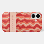 Coques Case-Mate iPhone Élégante bande verticale ondulée rétro (Verso (horizontal))