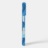 Coques Case-Mate iPhone Élégante bande verticale ondulée rétro (Verso / Droite)