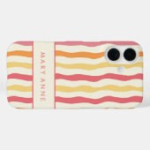 Coques Case-Mate iPhone Élégante bande verticale ondulée rétro (Verso (horizontal))