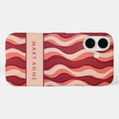 Coques Case-Mate iPhone Élégante bande verticale ondulée rétro (Verso (horizontal))