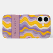 Coques Case-Mate iPhone Élégante bande verticale ondulée rétro (Verso (horizontal))