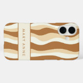 Coques Case-Mate iPhone Élégante bande verticale ondulée rétro (Verso (horizontal))