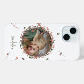 Coques Case-Mate iPhone Elégante Berry Wreath Photo Noël (Verso (horizontal))