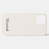 Coques Case-Mate iPhone Élégante calligraphie Modèle moderne Nom Monogramm (Verso (horizontal))