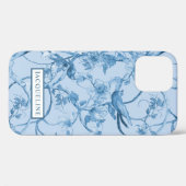 Coques Case-Mate iPhone Élégante Chinoiserie florale Dusty Blancs (Verso (horizontal))