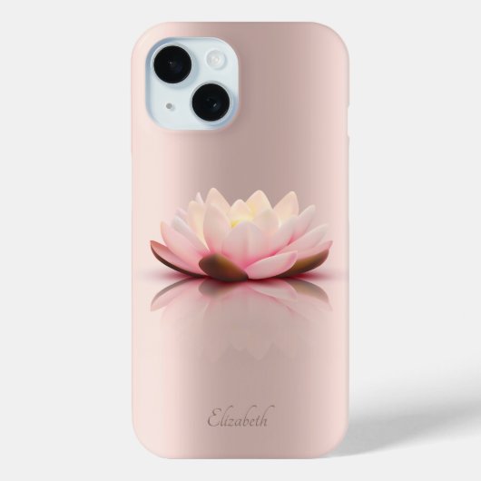Coques Case-Mate iPhone Élégante Classique Fleur de Lotus Or Rose (Verso)
