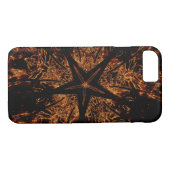 Coques Case-Mate iPhone Elégante conception kaléidoscopique noire étoile B (Dos (Horizontal))