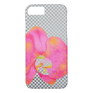 Coques Pour iPhone Elégante couleur rose rétro orchidées pois