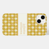 COQUES Case-Mate iPhone ÉLÉGANTE CRÈME D'OR CHAMPAGNE COULEUR PETITE FLEUR (Verso (horizontal))