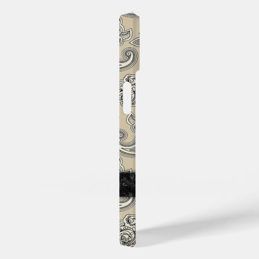 Coques Case-Mate iPhone Elégante crème et marguerite noire (Verso / Droite)