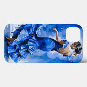 Coques Case-Mate iPhone Élégante Danseuse Espagnole Flamenco Lady En Bleu (Verso (horizontal))