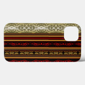 Coques Case-Mate iPhone Élégante dentelle de bande rétro (Verso (horizontal))